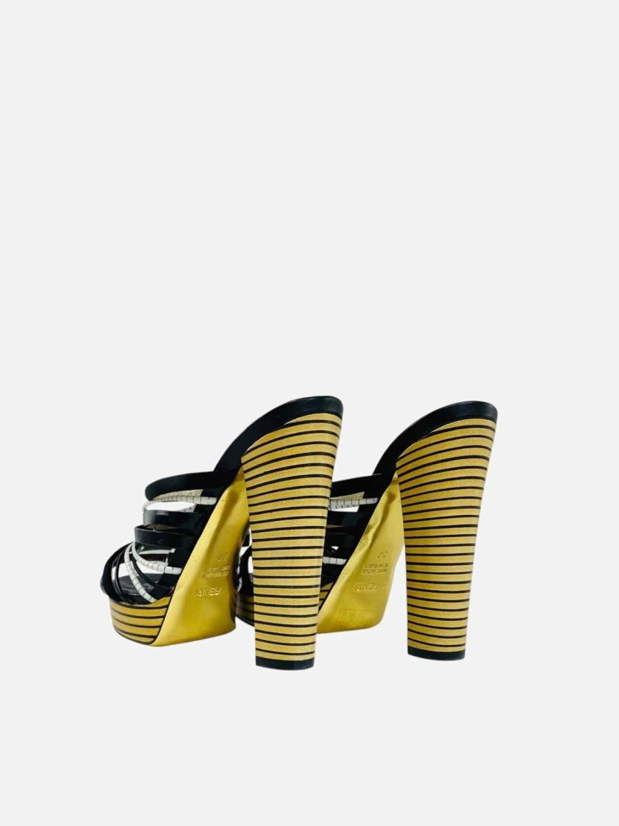 FENDI Strappy Black Size EU 37 Mules