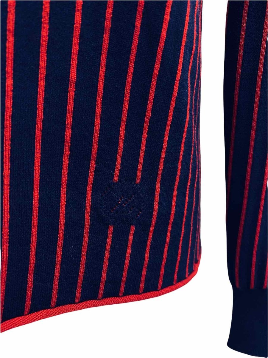 LOUIS VUITTON Navy Blue & Red Size XSmall Jumper