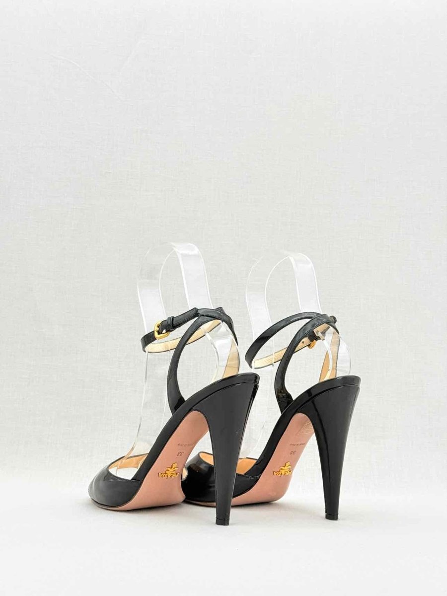 PRADA Black Size EU 38 Heeled Shoes