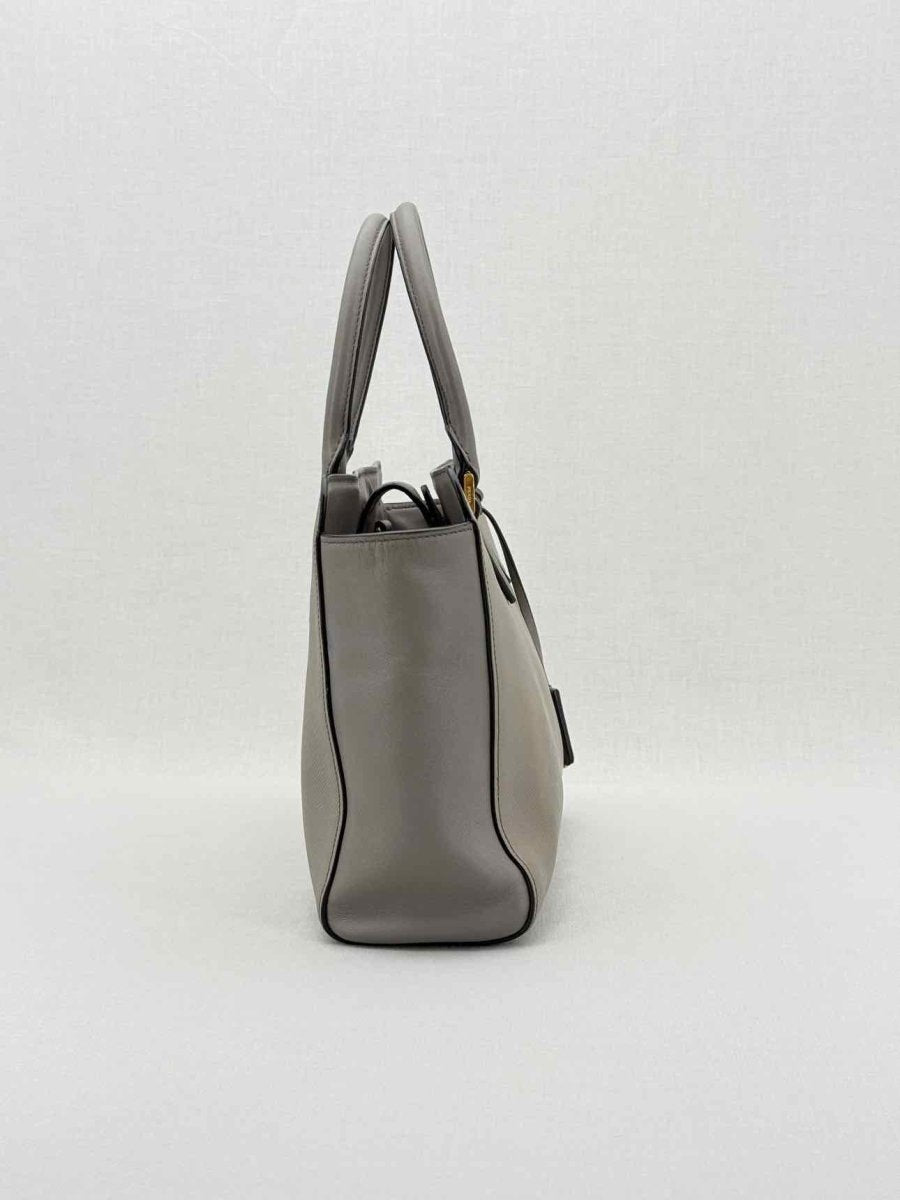 PRADA Saffiano Lux Grey Tote Bag