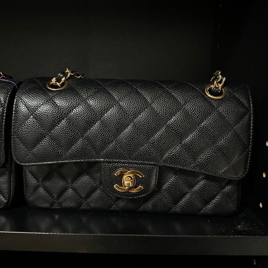 Chanel Classic Flap Bag Small Black Leather