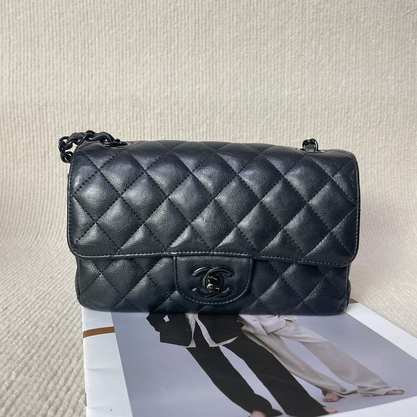 Chanel Classic Flap CF So Black Bag 5020601 - Black Leather Shoulder Bag