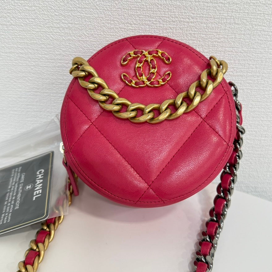 Chanel 19 Calfskin Pink 2way Chain Bag - Chanel Crossbody Shoulder Bag