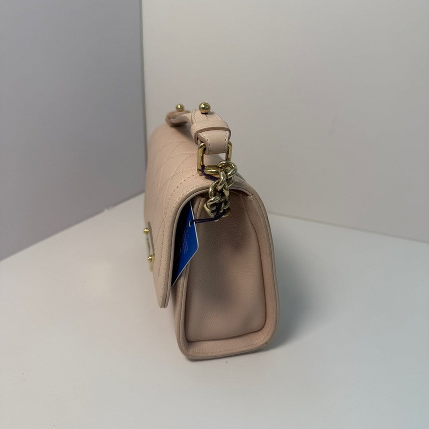 Chanel Flap Bag with Handle in Beige Leather ? Top Handle Bag