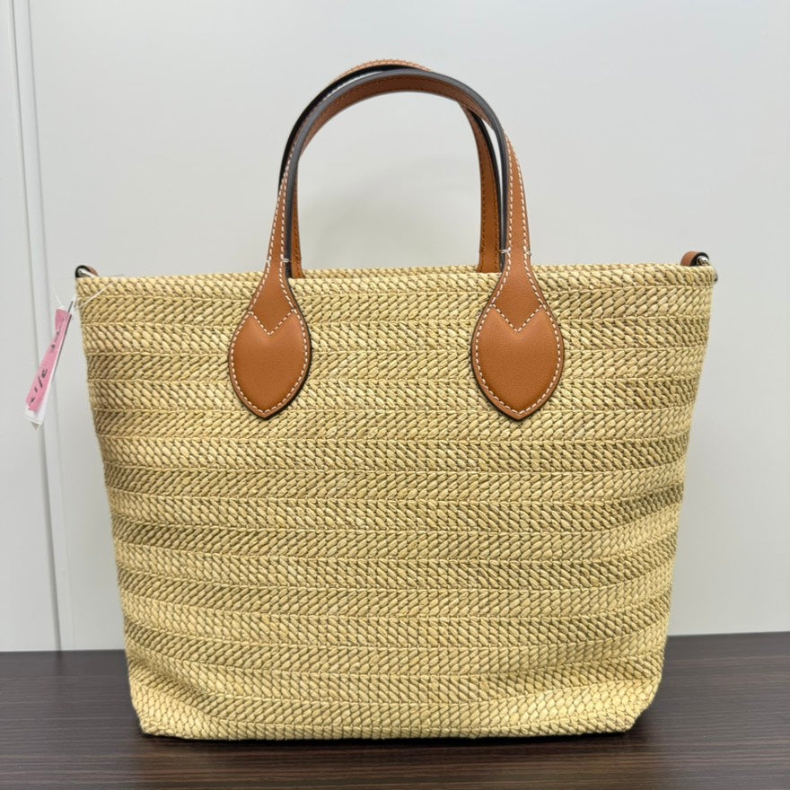 Gucci Straw Leather Beige -Way Tote Bag LB