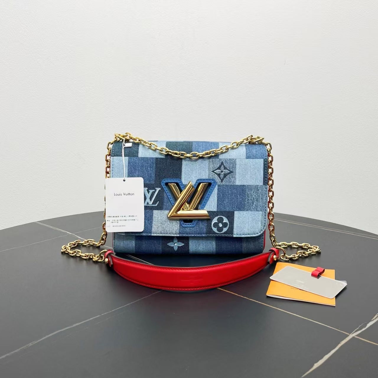 Louis Vuitton Damier Denim Shoulder Bag - Blue Checked - Preloved