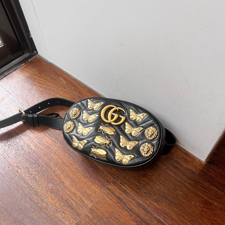 Gucci Marmont Studs Waist Bag AG