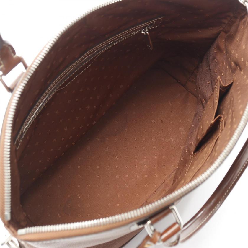 Pre-loved LOUIS VUITTON Lockit MM Suhali Sienne Handbag leather Brown 2119900024332