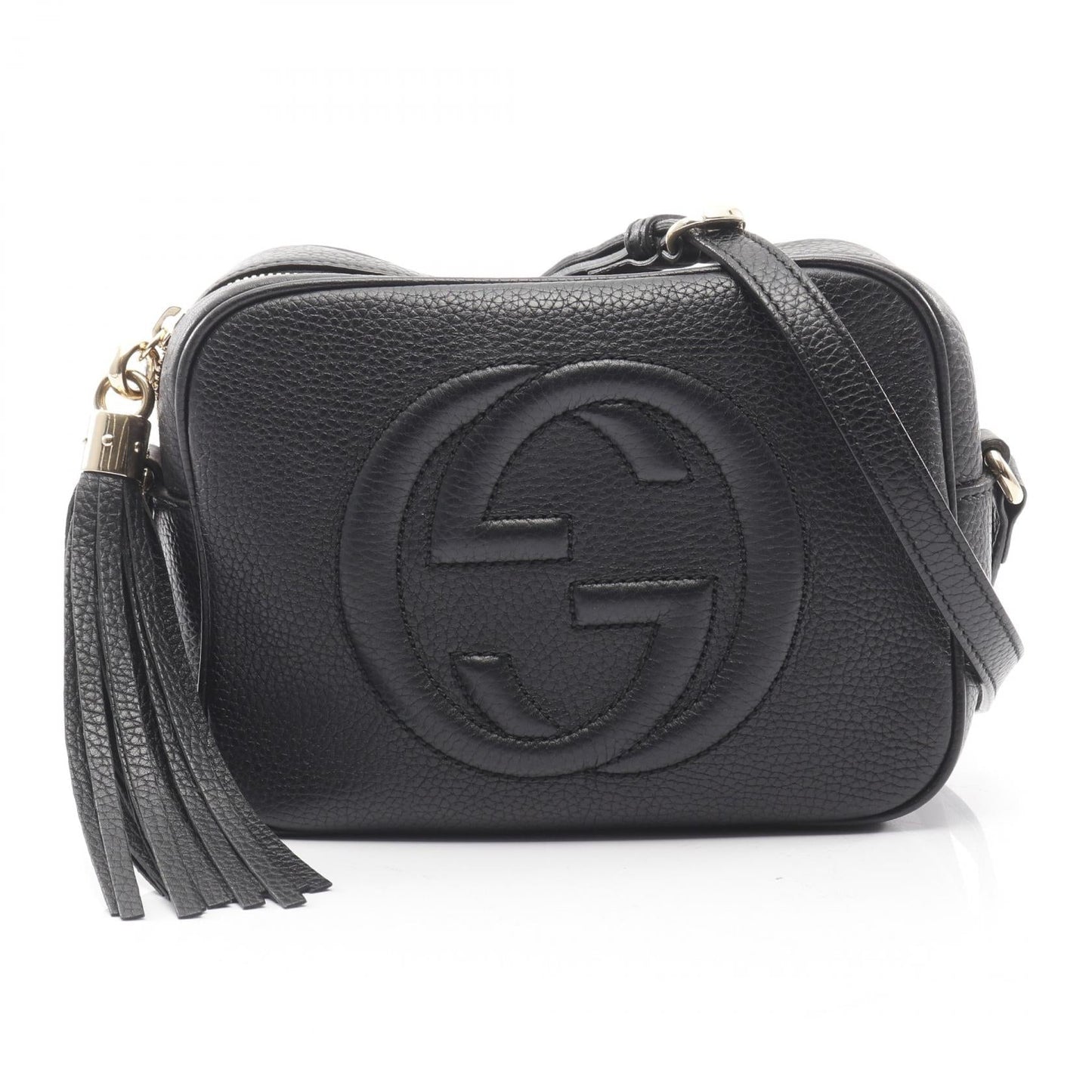 Pre-loved GUCCI Soho disco bag Interlocking G Shoulder bag leather black 2101219274096