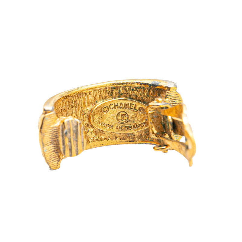 Chanel Gold Plated Matelassé Earrings