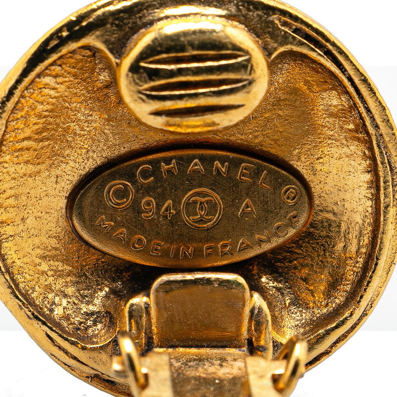 Chanel Gold Plated Coco Mark Earrings 94A