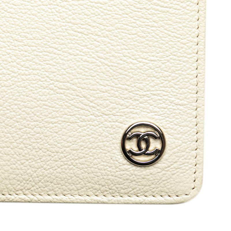 Chanel Coco Mark Leather Long Wallet