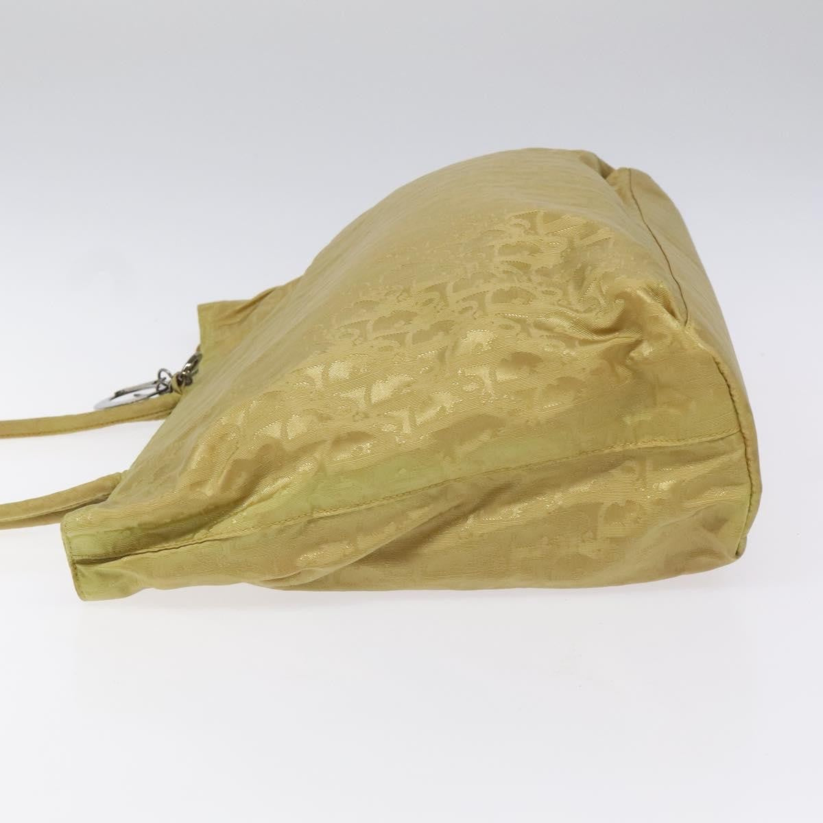 Christian Dior Trotter Open Tote Diorissimo Canvas Yellow Canvas Tote Bag Bag ()