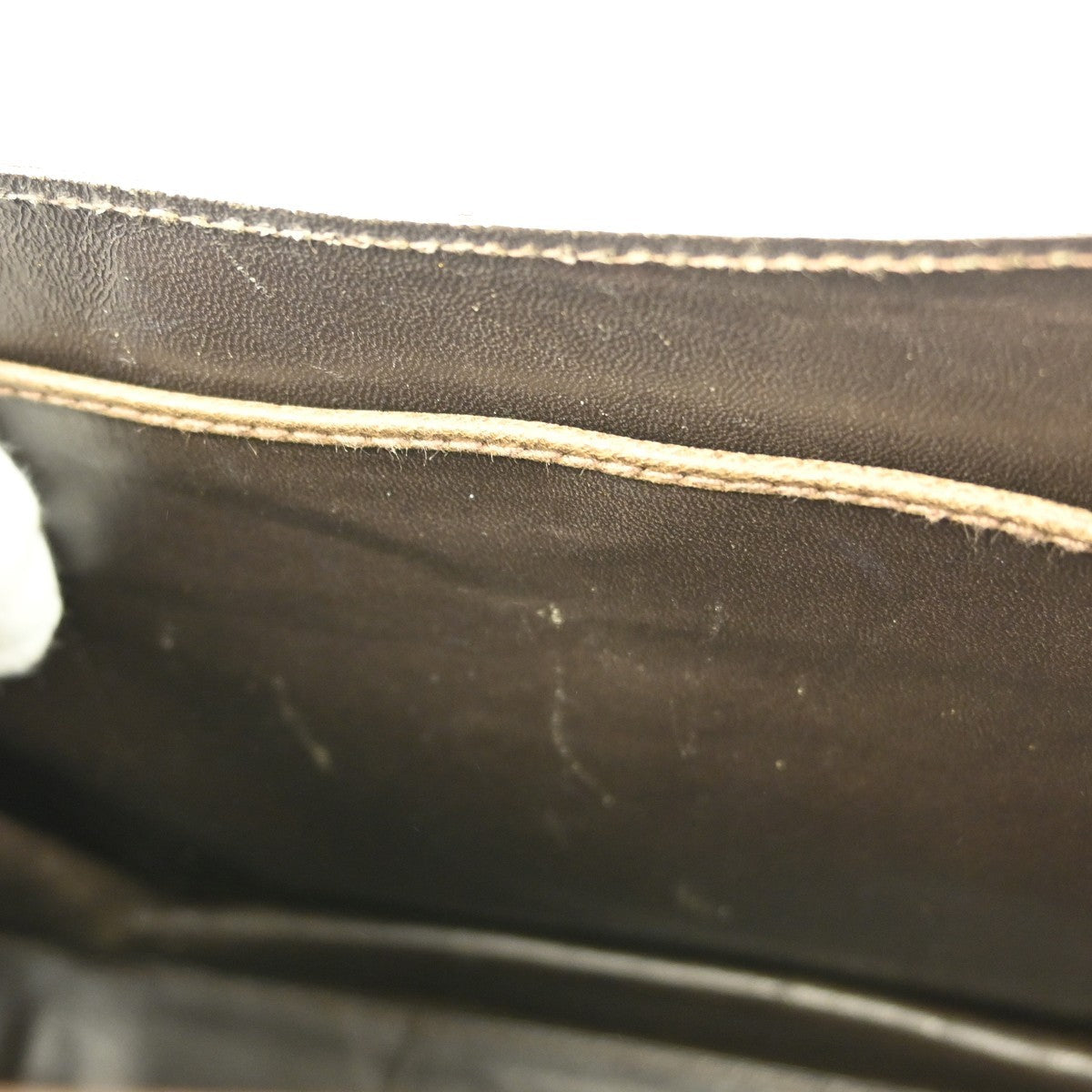 Gucci G Logo Shoulder Bag Leather Brown Leather Shoulder Bag Bag ( )