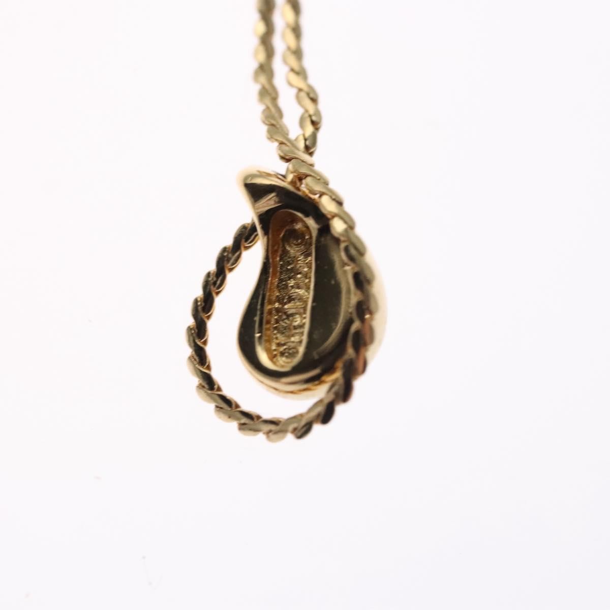 Christian Dior Cd Pendant Necklace Gold-Plated Gold Metal Jewelry ()