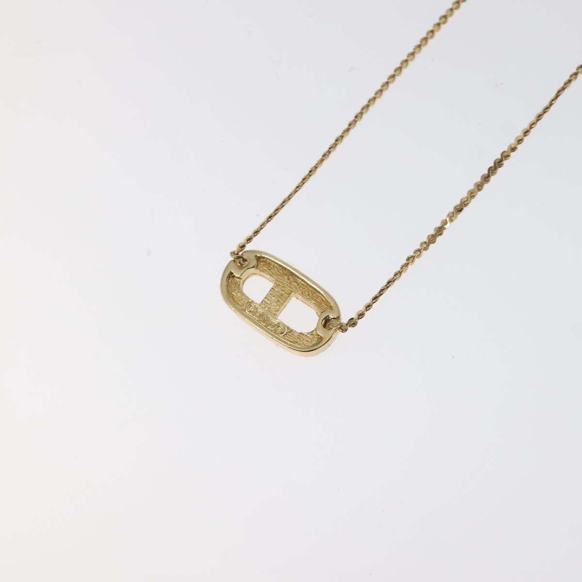 Christian Dior Cd Pendant Necklace Metal And Crystals Gold Metal Jewelry ()