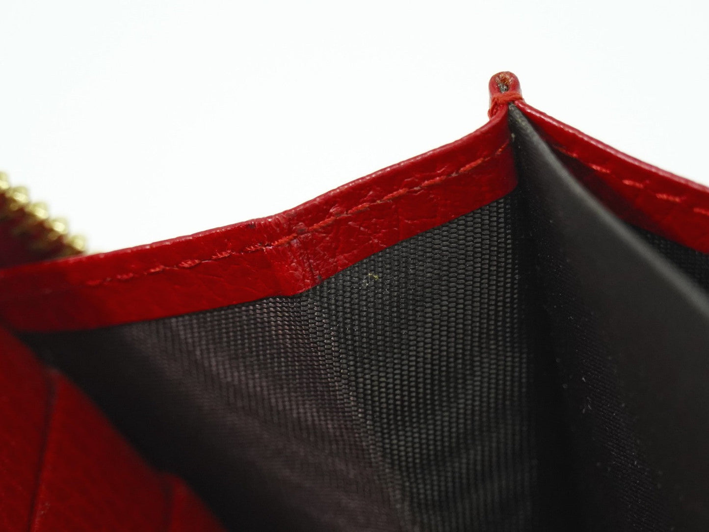 Gucci Gg Marmont Zip Around Wallet Leather Red Leather Wallets Accessory ( )