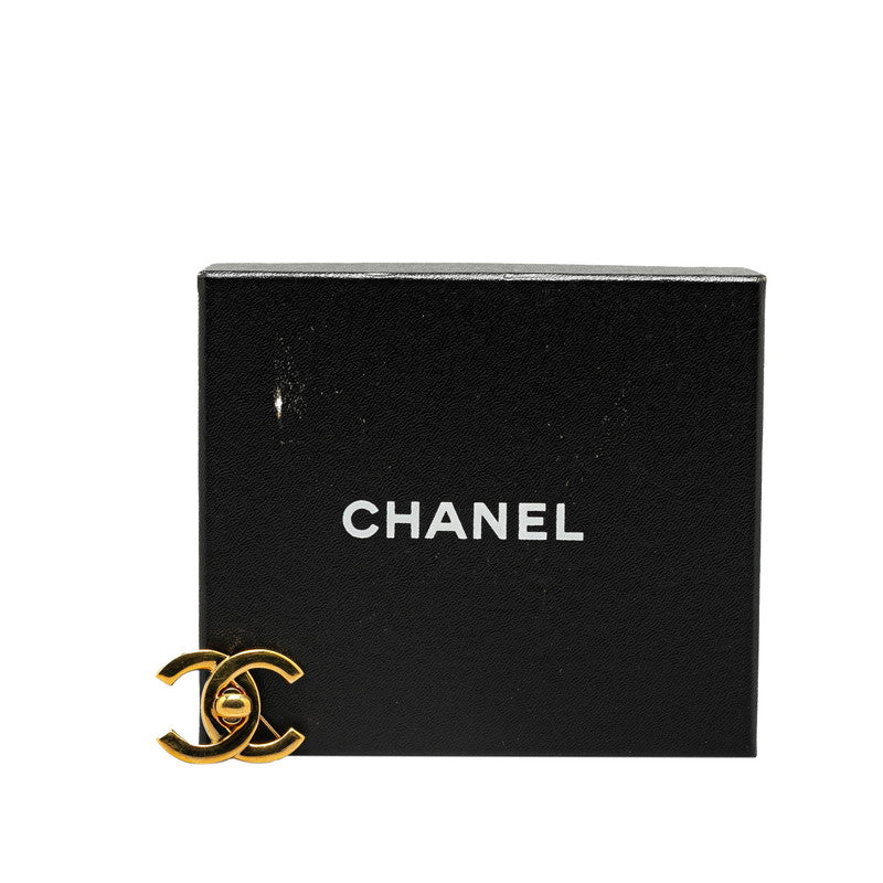 Chanel Gold-Plated Coco Mark Turnlock Brooch 96P