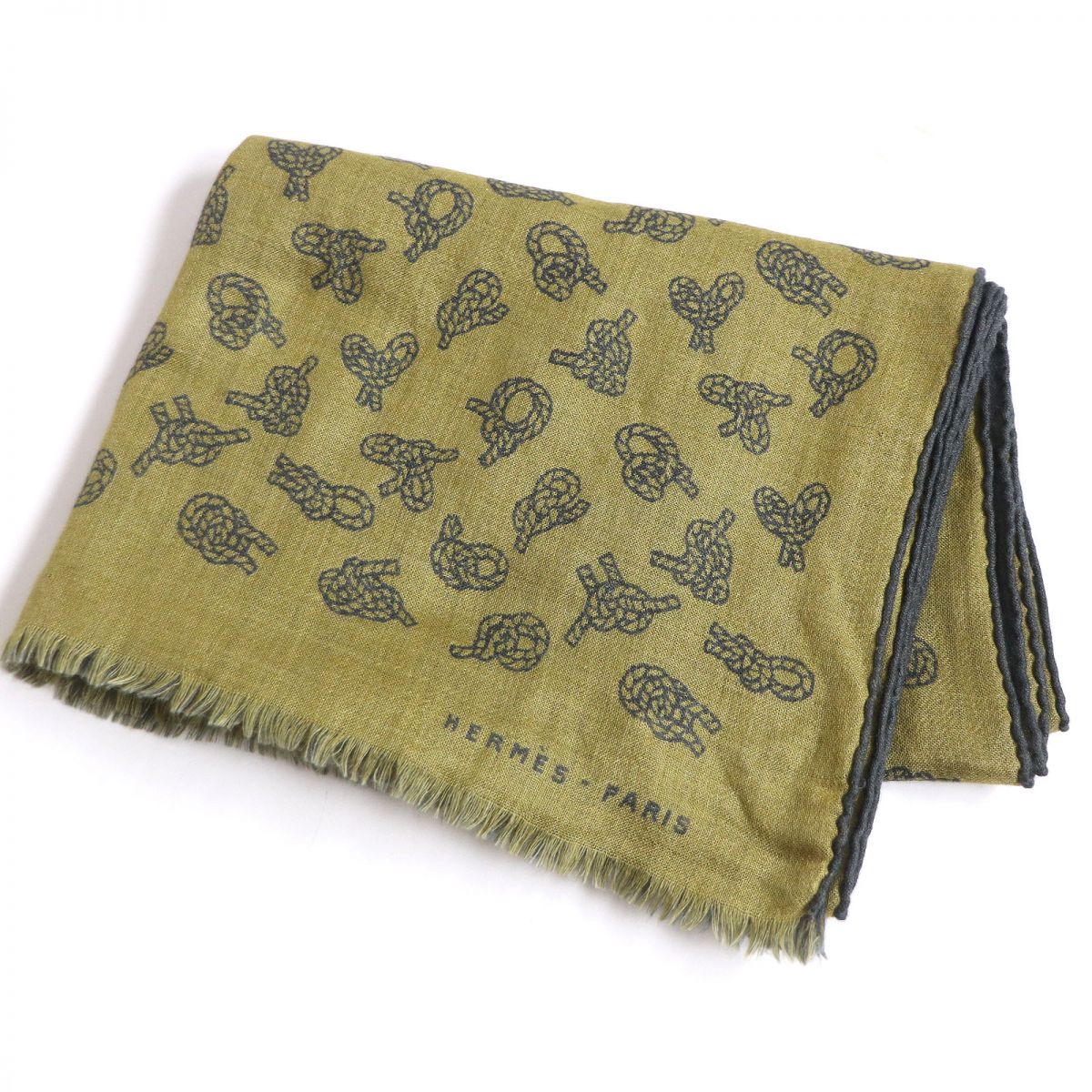 HERMES Stall Main: 70% cashmere, Main: 30% silk Gray type mens d
