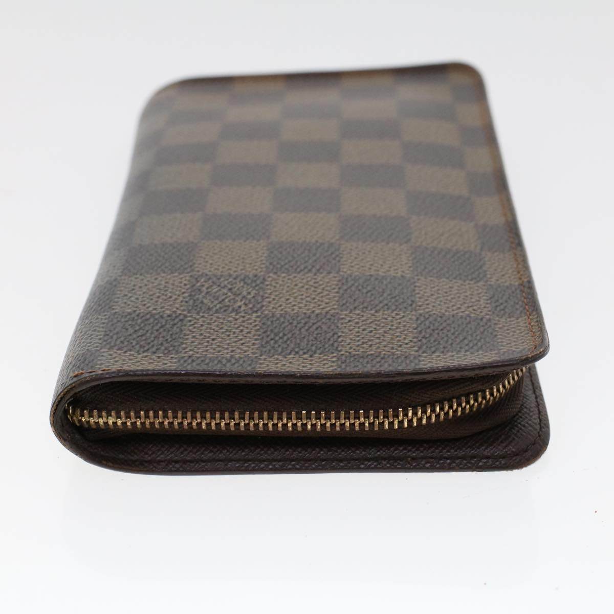 LOUIS VUITTON Damier Ebene Porte Monnaie Zip Long Wallet N61728 LV th3795