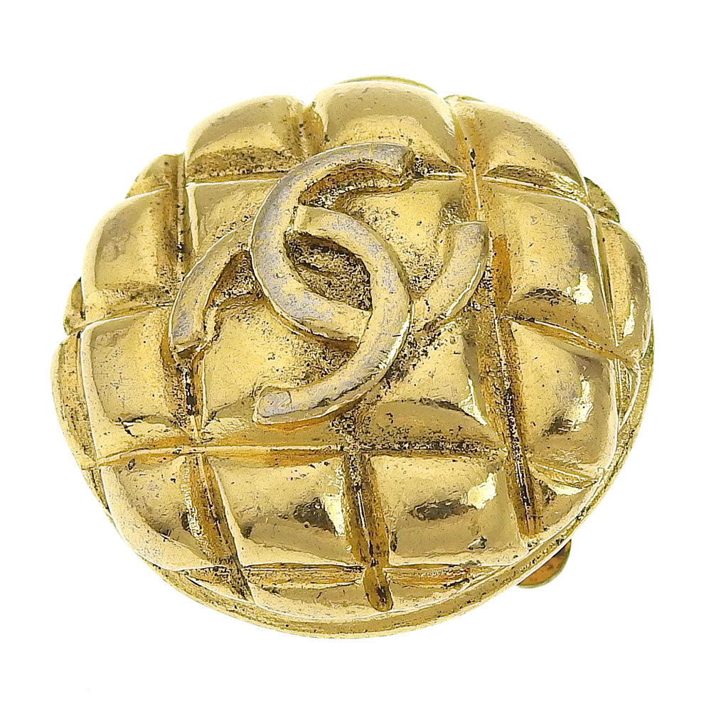 Chanel Coco Mark Logo Matelasse Earrings