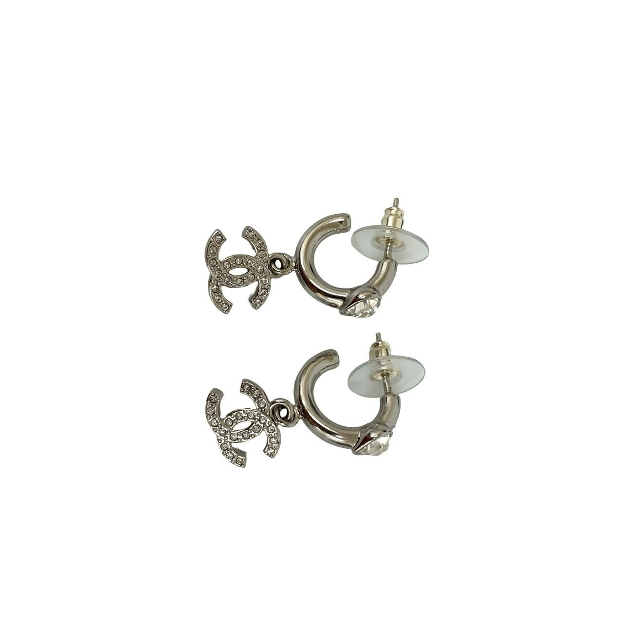 Chanel Coco Mark Heart Motif Earrings
