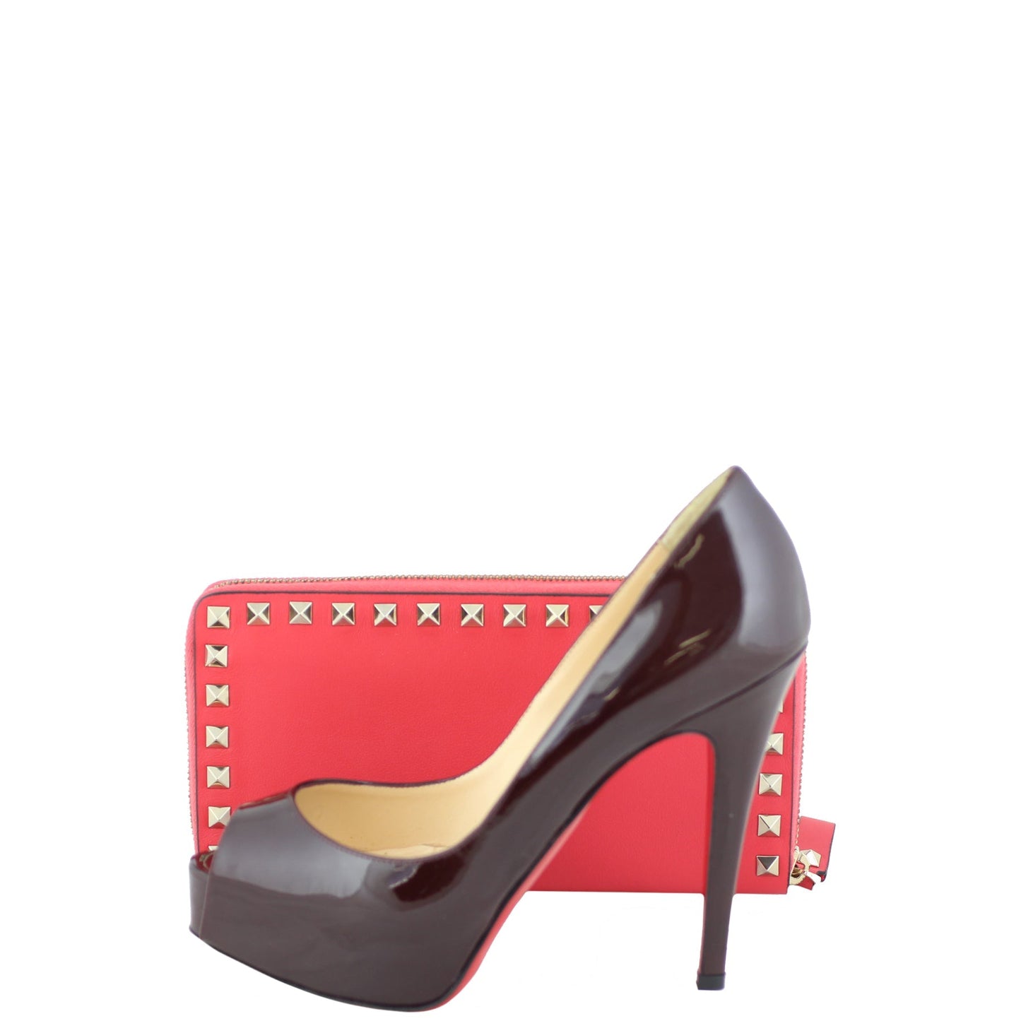 Valentino Rockstud Continental Zip Wallet