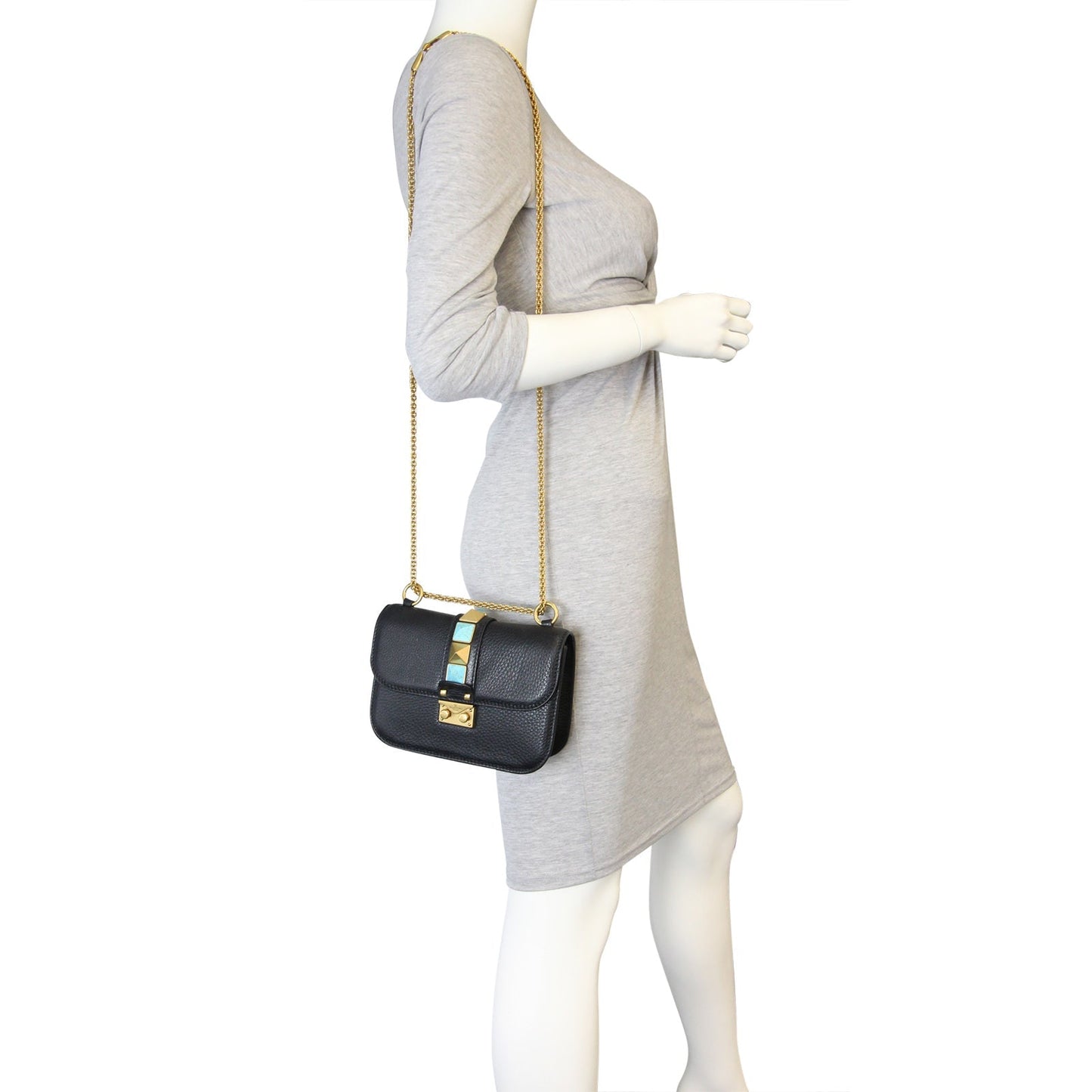 Valentino Rockstud Small Lock Shoulder Bag