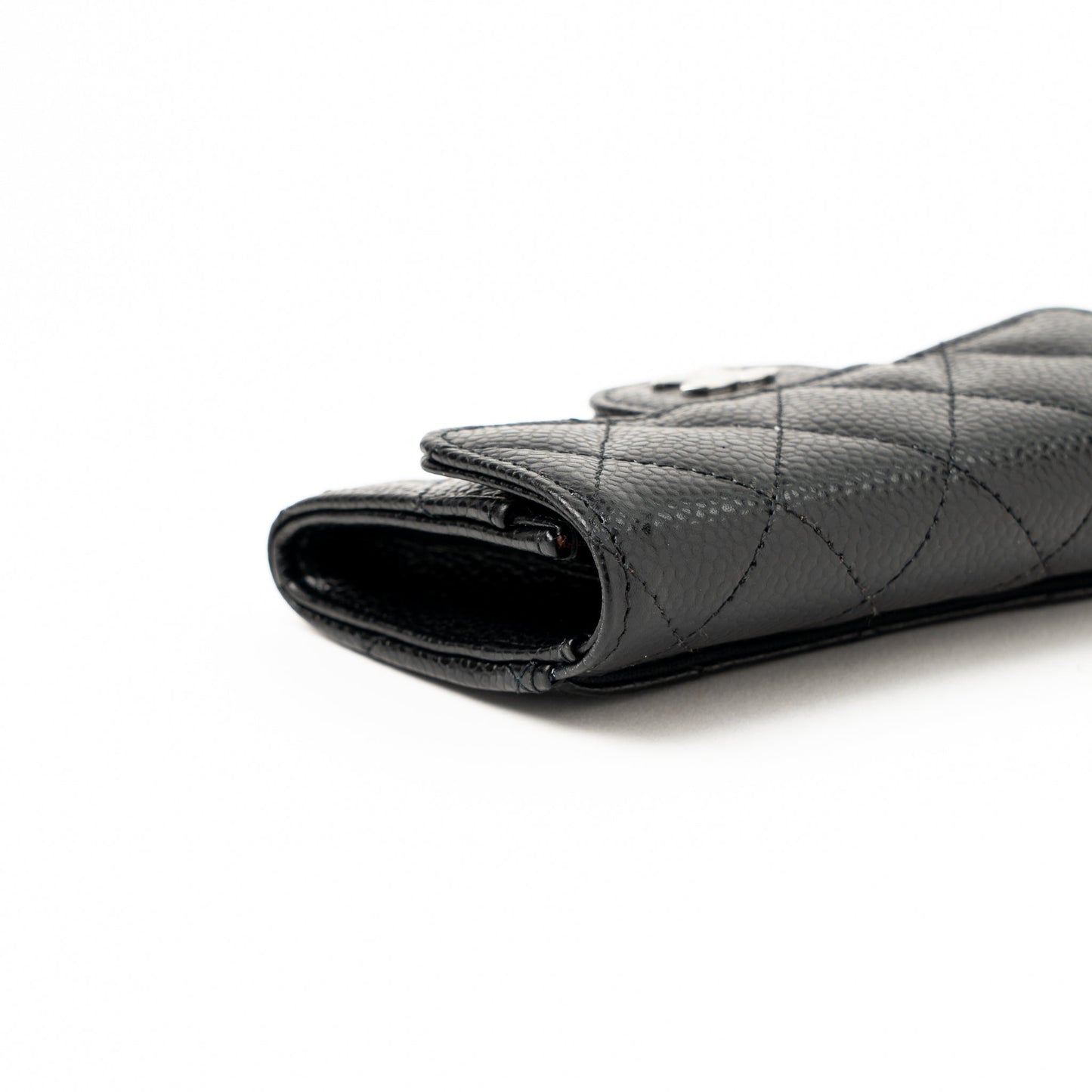 Chanel Classic Flap Holder Caviar Black SHW (Hologram)