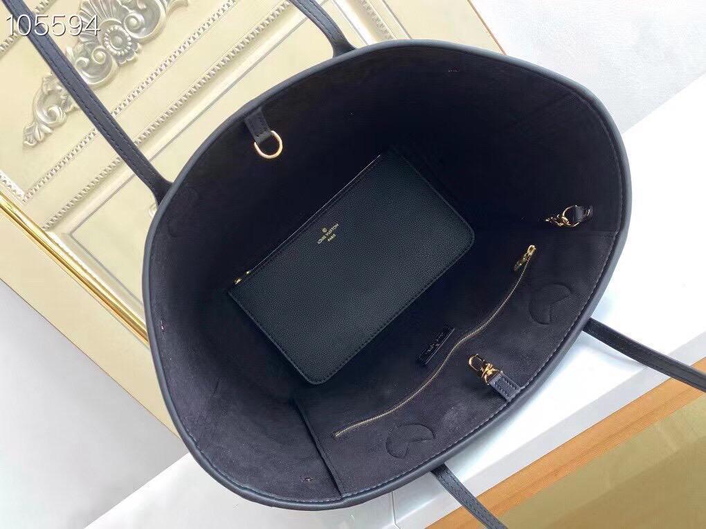Top Quality Neverfull MM Monogram Empreinte Black For Women, Tote Bags 12.2in/31cm Top Quality M46040
