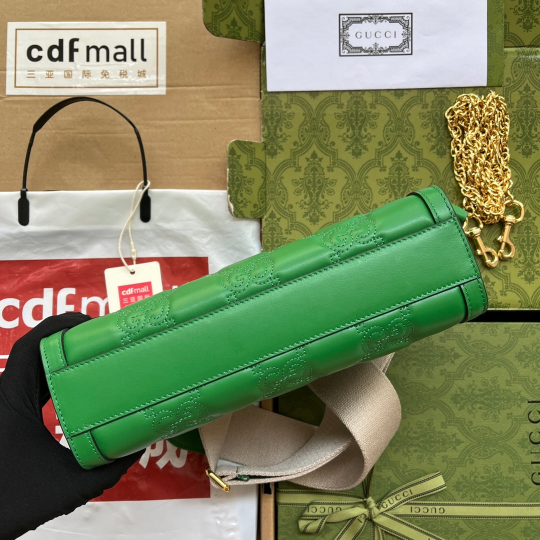 gg Matelassé Small Bag Green For Women, Women’s Bags 10in/26cm gg