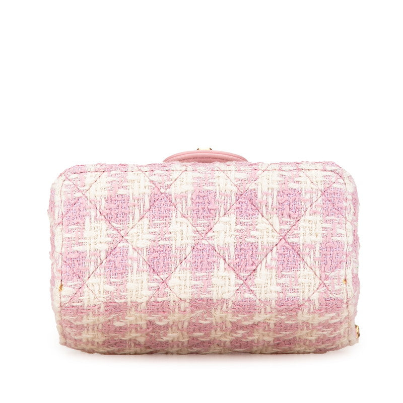 Chanel Top Handle Mini Flap Tweed 2way bag