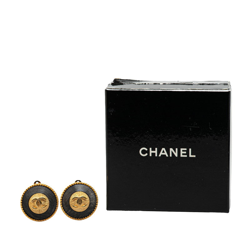 Chanel Gold-Plated Coco Mark Earrings 94P