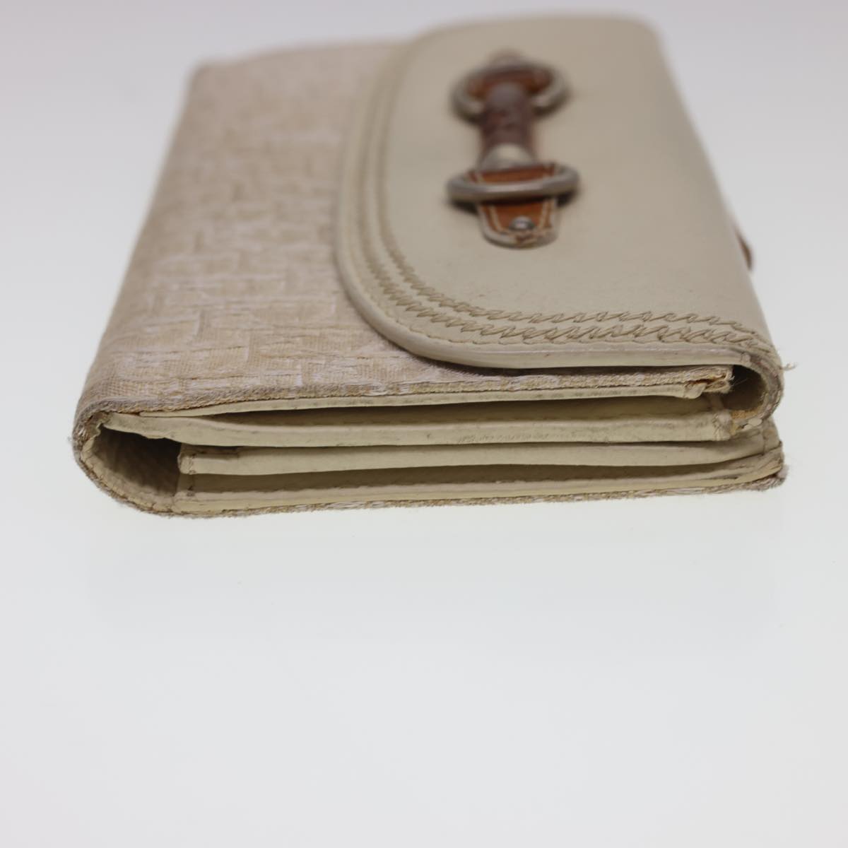 CHRISTIAN DIOR Trotter Canvas Long Wallet Beige 02-LU-0067 yb069