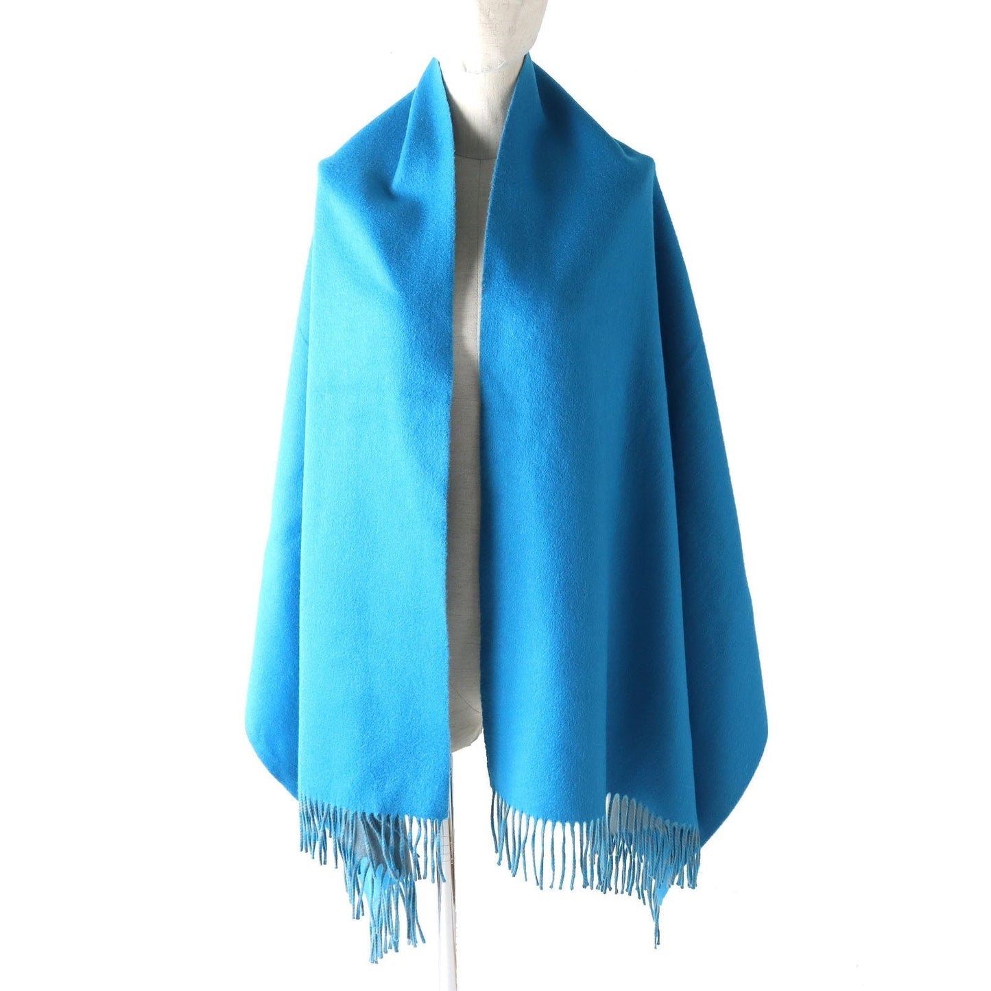 HERMES shawl Main: 100% cashmere Blue type Women  d