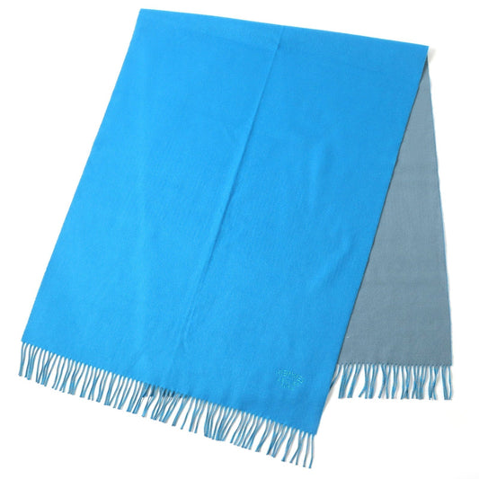 HERMES shawl Main: 100% cashmere Blue type Women  d