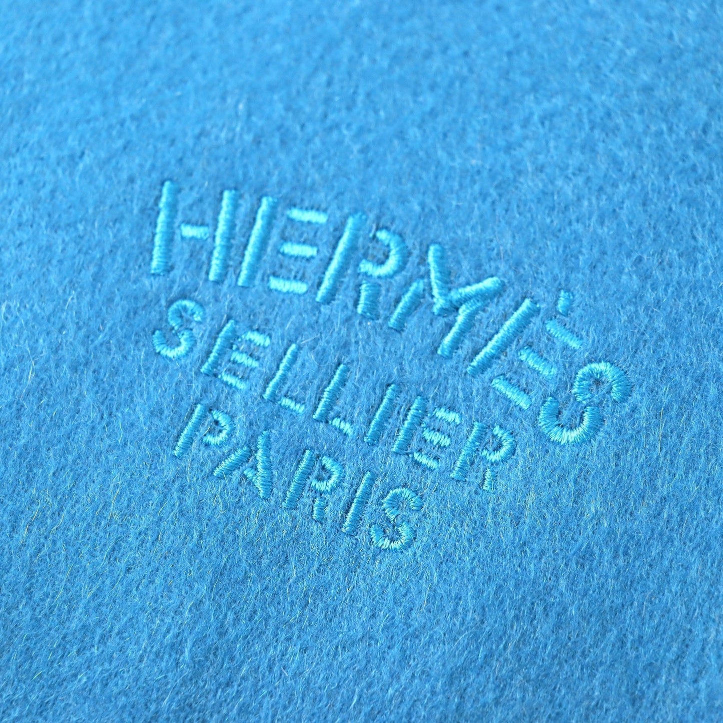 HERMES shawl Main: 100% cashmere Blue type Women  d