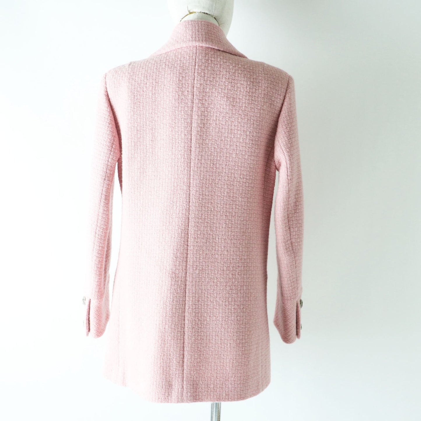 Chanel Wool COCO Mark Button Jacket Pink