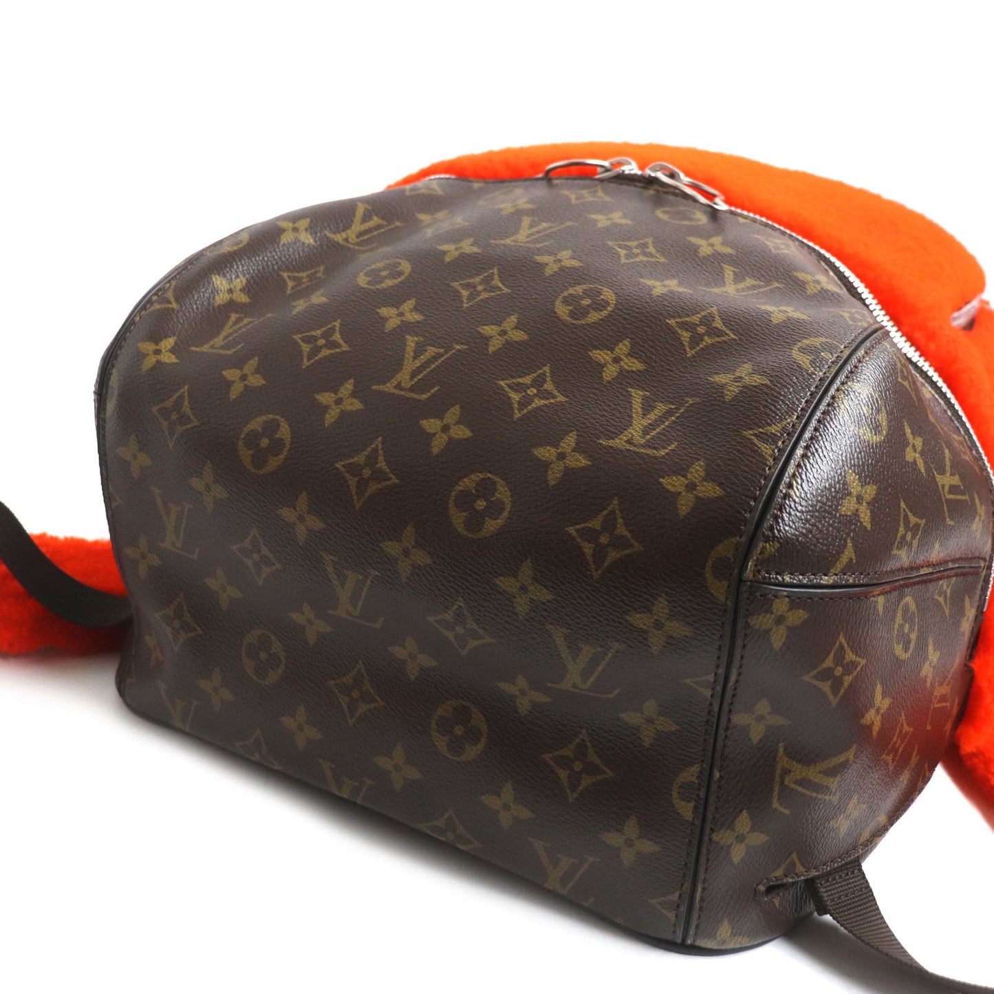 LOUIS VUITTON Backpack M40277 Monogram canvas x fleece/sheepskin Orange Monogram 2014 Celebrating Monogram Sac a do Bosphore mens  d