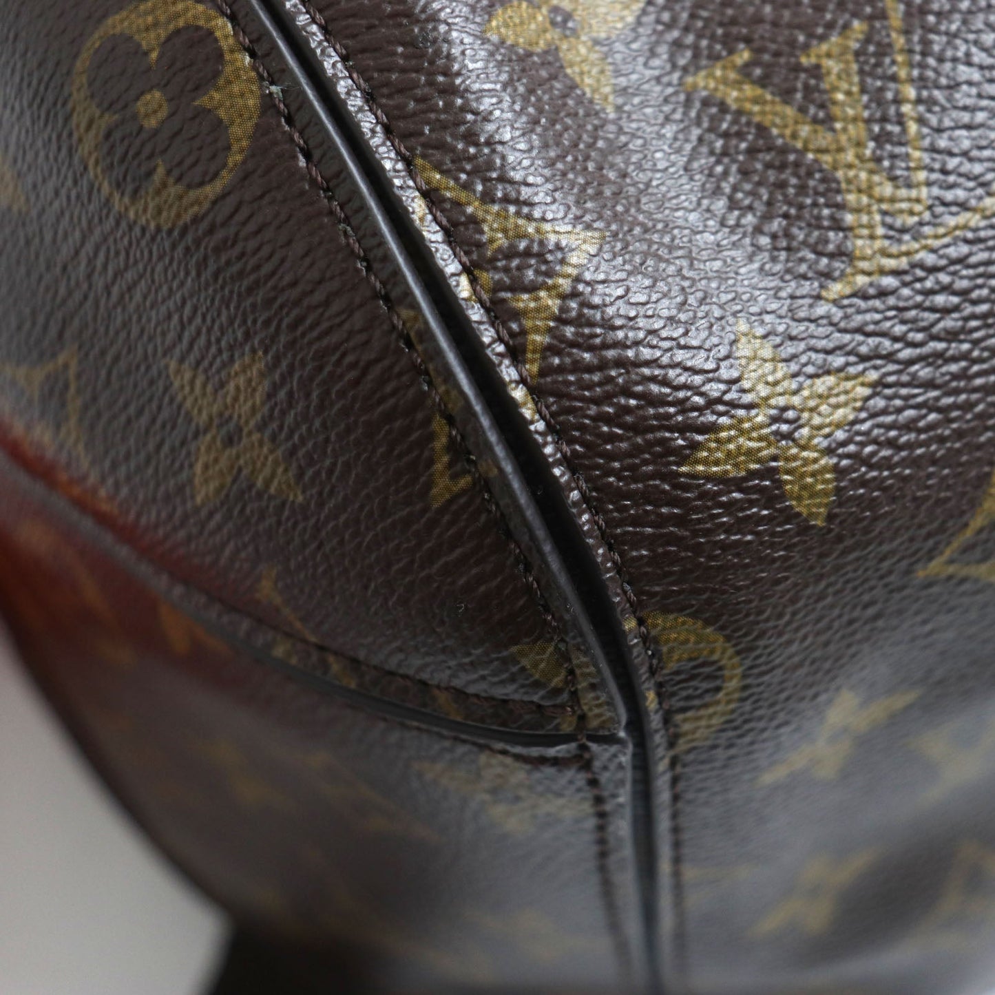 LOUIS VUITTON Backpack M40277 Monogram canvas x fleece/sheepskin Orange Monogram 2014 Celebrating Monogram Sac a do Bosphore mens  d