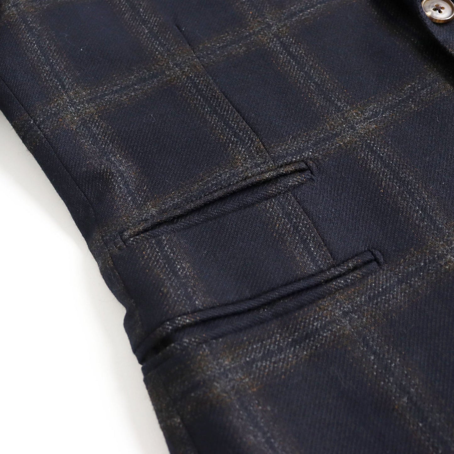HERMES tailored jacket Outer: 100% cashmere, Lining: 100% cupra Navy brown mens 48  d