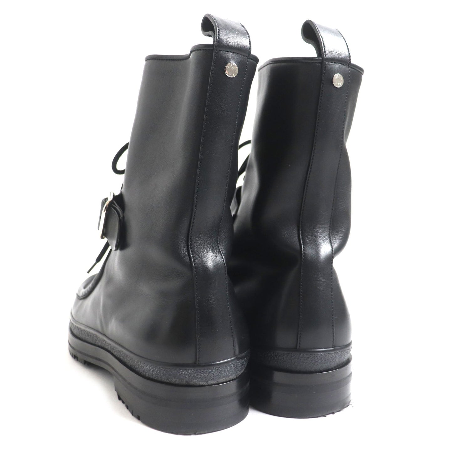 HERMES boots Main: Leather black mens 39.5  d