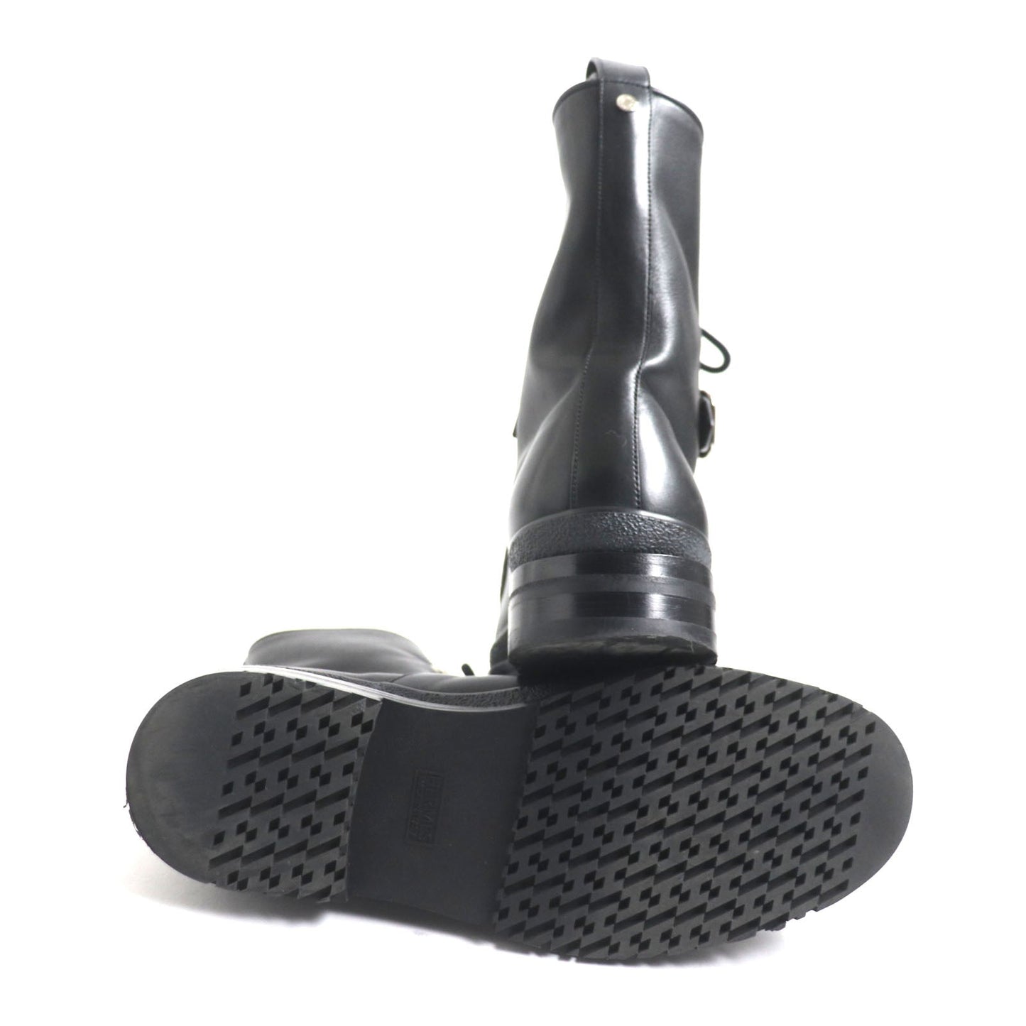 HERMES boots Main: Leather black mens 39.5  d