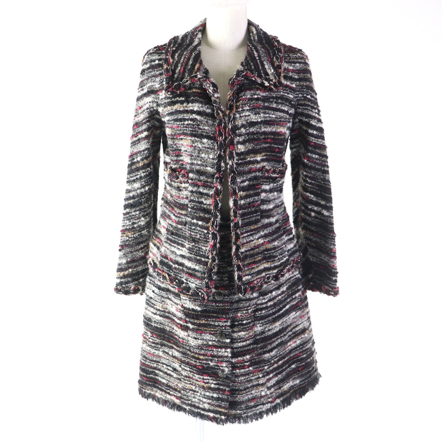 CHANEL setup P41820ï¿½EP41816 Outer material: 35% wool, Outer material: 32% cotton, Outer material: 19% alpaca, Outer material: 9% nylon, Outer material: 5% acrylic, Lining: 100% silk multicolor Women 38