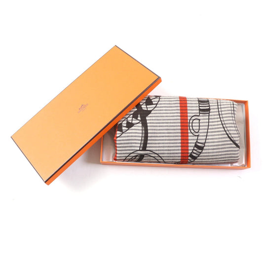 HERMES Stall 243544S cashmere multicolor Caléjean 140 Riding equipment Panoplie Equestre