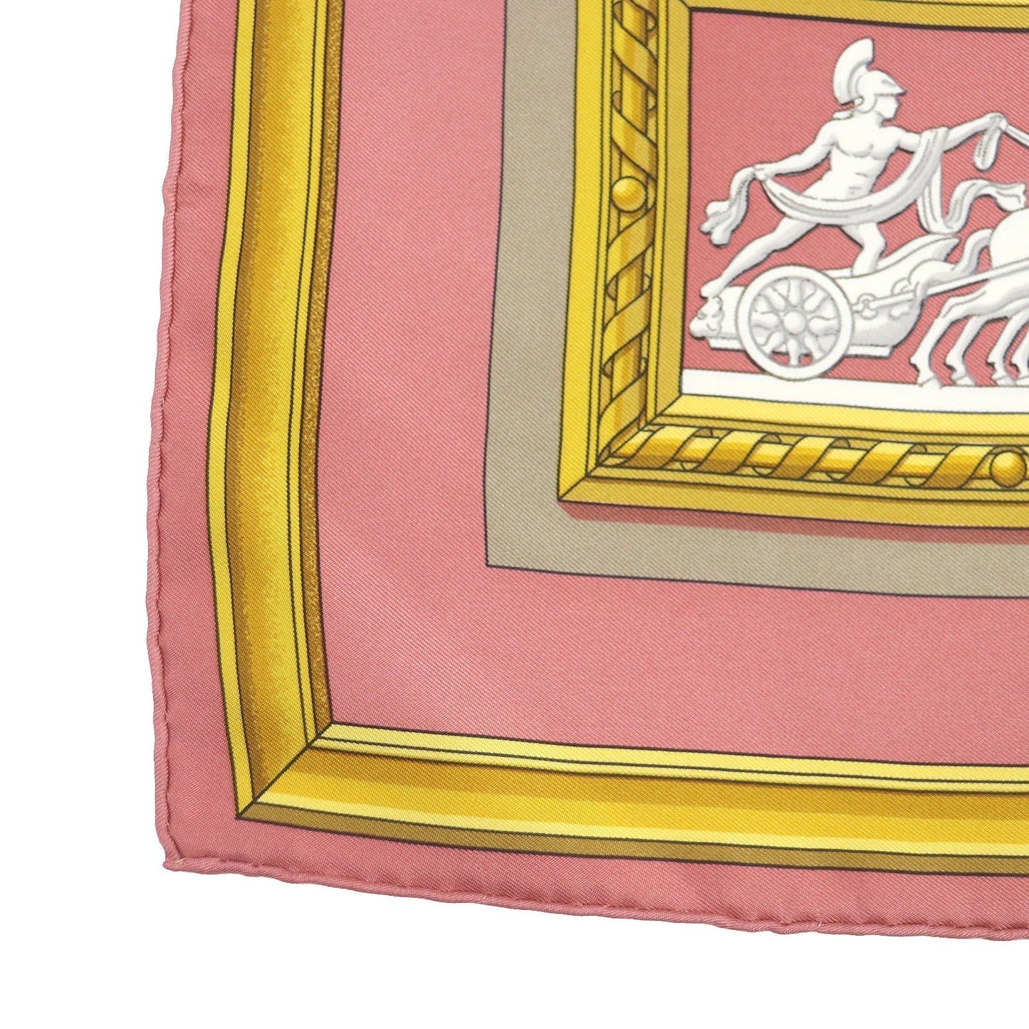 HERMES Stall Main: 100% silk Smokey pink Carre90 Women  d