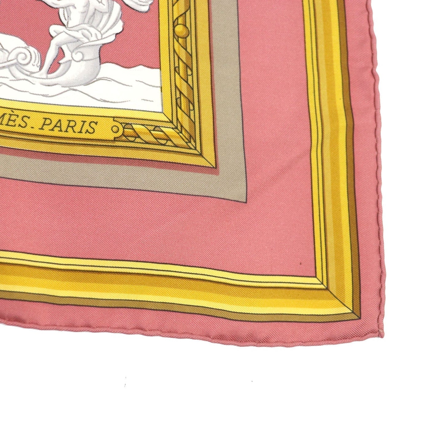 HERMES Stall Main: 100% silk Smokey pink Carre90 Women  d