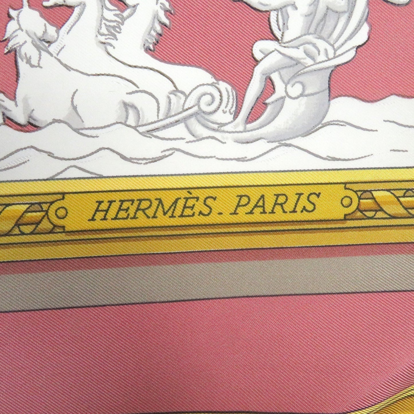 HERMES Stall Main: 100% silk Smokey pink Carre90 Women  d
