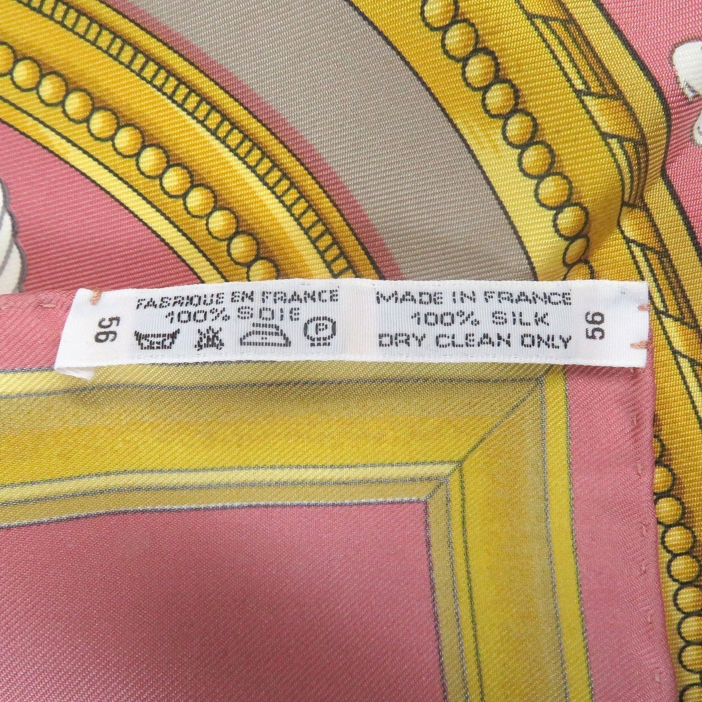 HERMES Stall Main: 100% silk Smokey pink Carre90 Women  d
