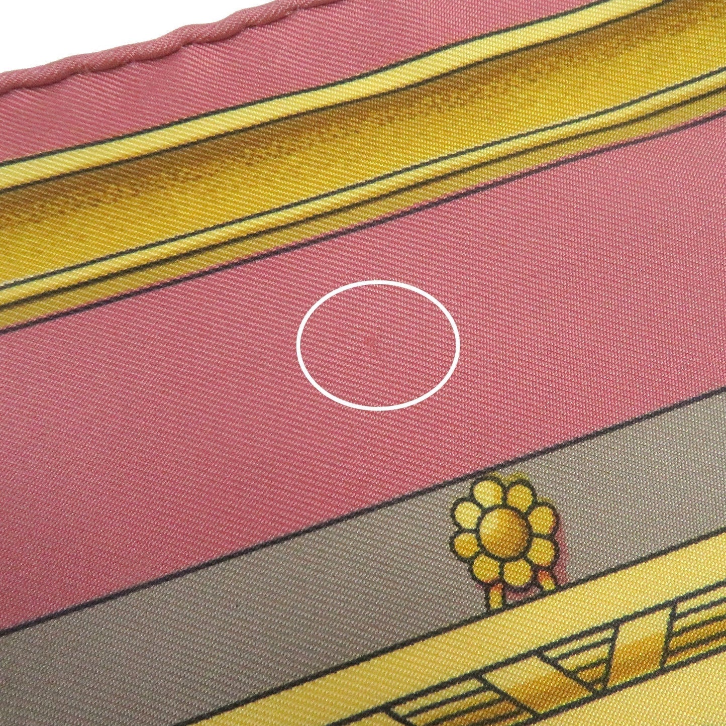 HERMES Stall Main: 100% silk Smokey pink Carre90 Women  d